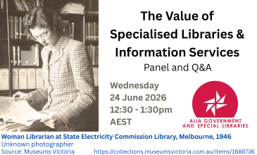 The Value of Specialised Libraries and Information Services